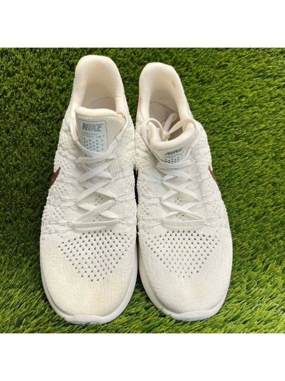 Nike LunarEpic Low Flyknit 2 X Plore Womens Size 11 White Running Shoes Sneakers